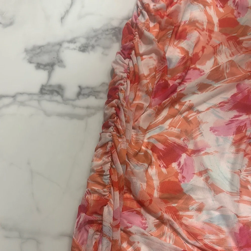BCBG Vibrant Pink and Orange Mini Dress - Picture 5 of 15
